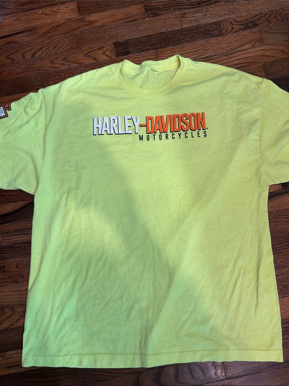 Harley-Davidson Neon Yellow Logo Short Sleeve Tee